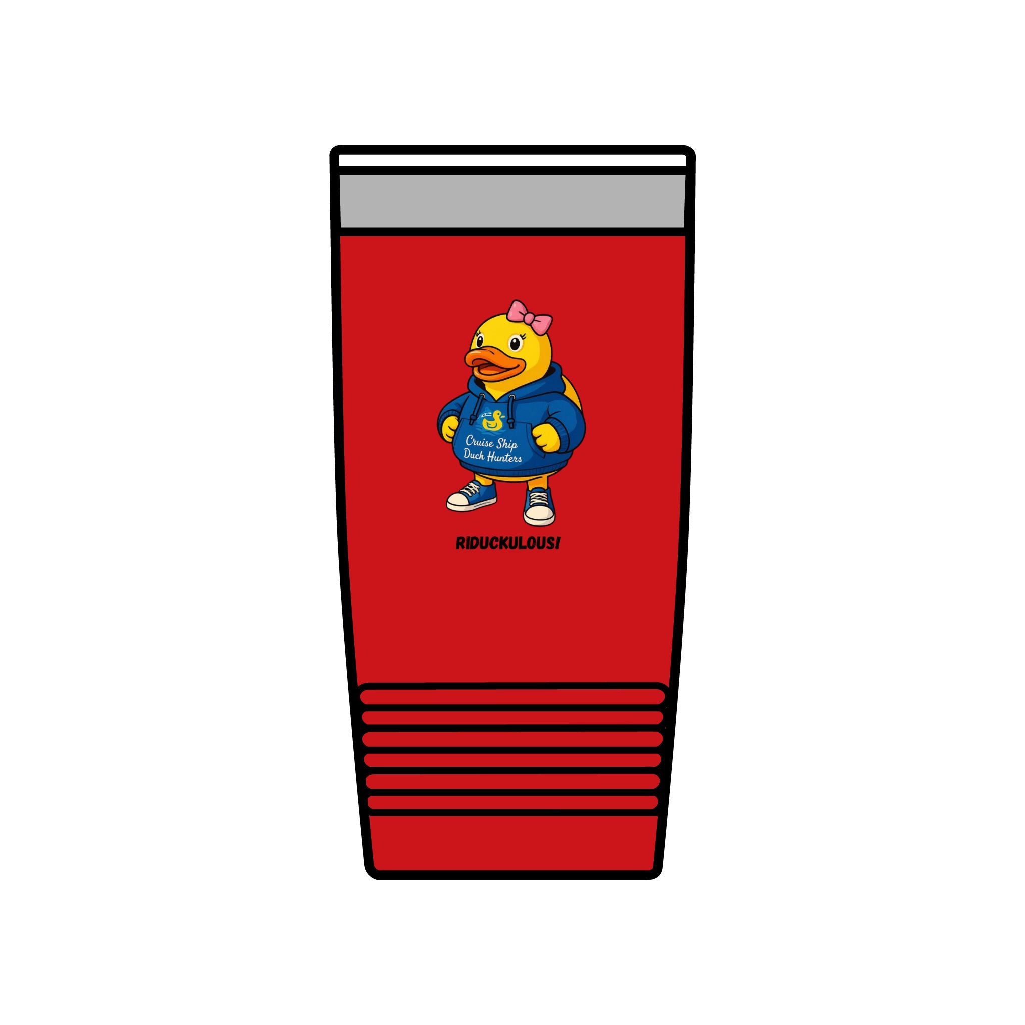 20oz Insulated Tumbler — Cute Duck Mascot Design ("Ridiculously")