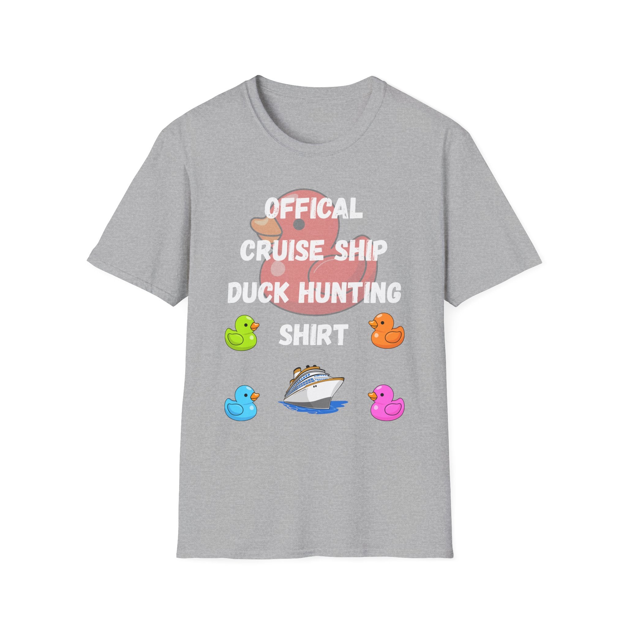 Duck Hunt Graphic T‑Shirt — 'Office Noise, Shh… Duck Hunt!' Playful Rubber Duck Design