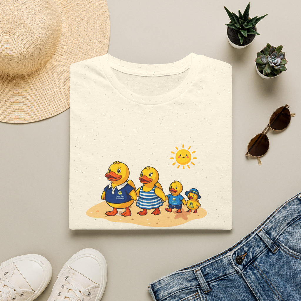 Rubber Duck Family Beach T-Shirt — Cute Sunny Ducks Graphic Tee