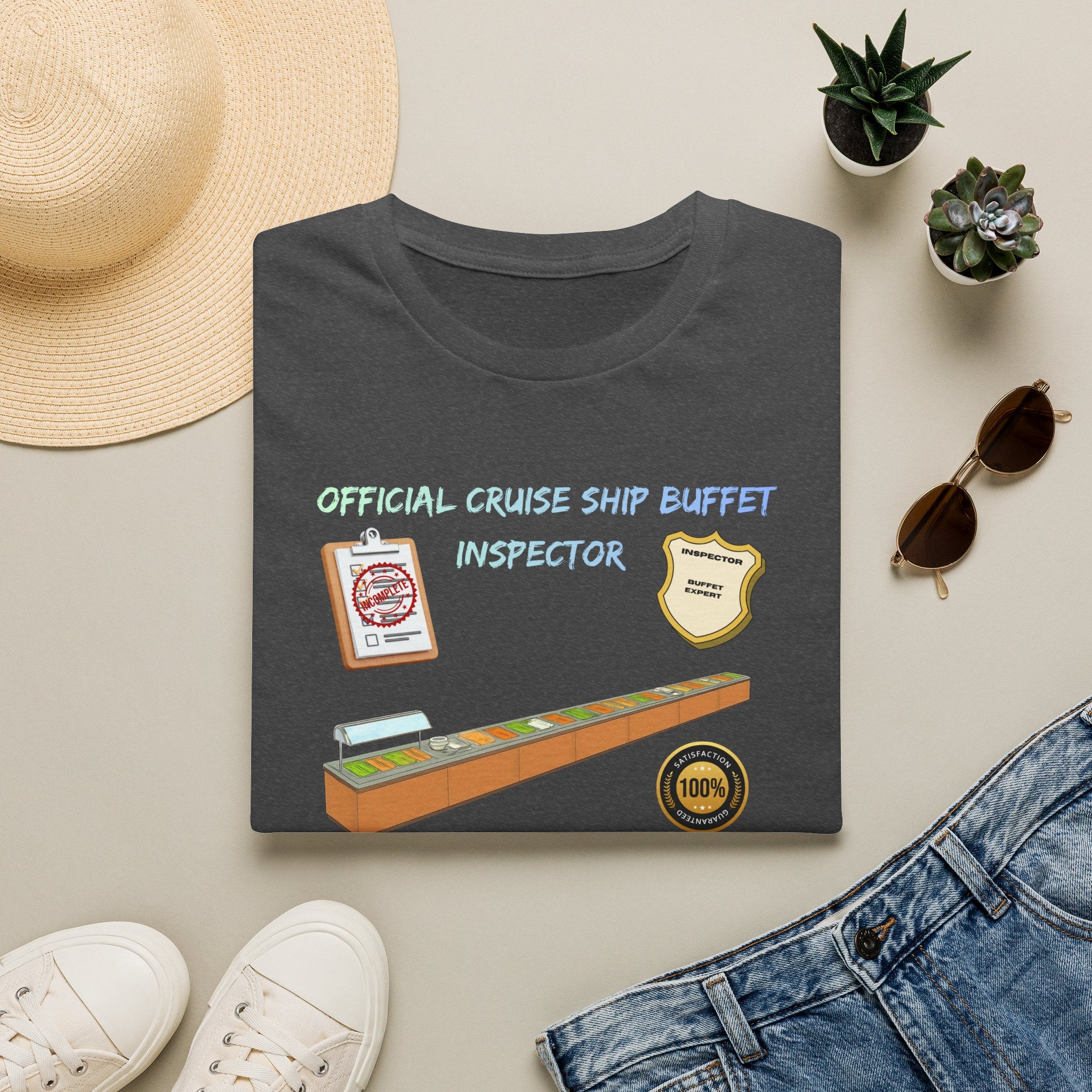Cruise Ship Buffet Inspector T-Shirt — Funny Cruise Crew Vacation Tee