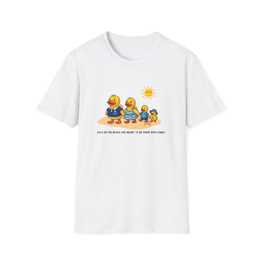 Rubber Duck Family Beach T-Shirt — Cute Sunny Ducks Graphic Tee