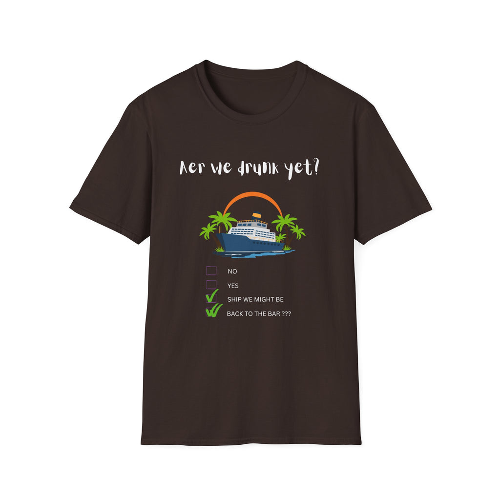Cruise Vacation T‑Shirt - 'Are We Drunk Yet?' Funny Beach & Party Tee