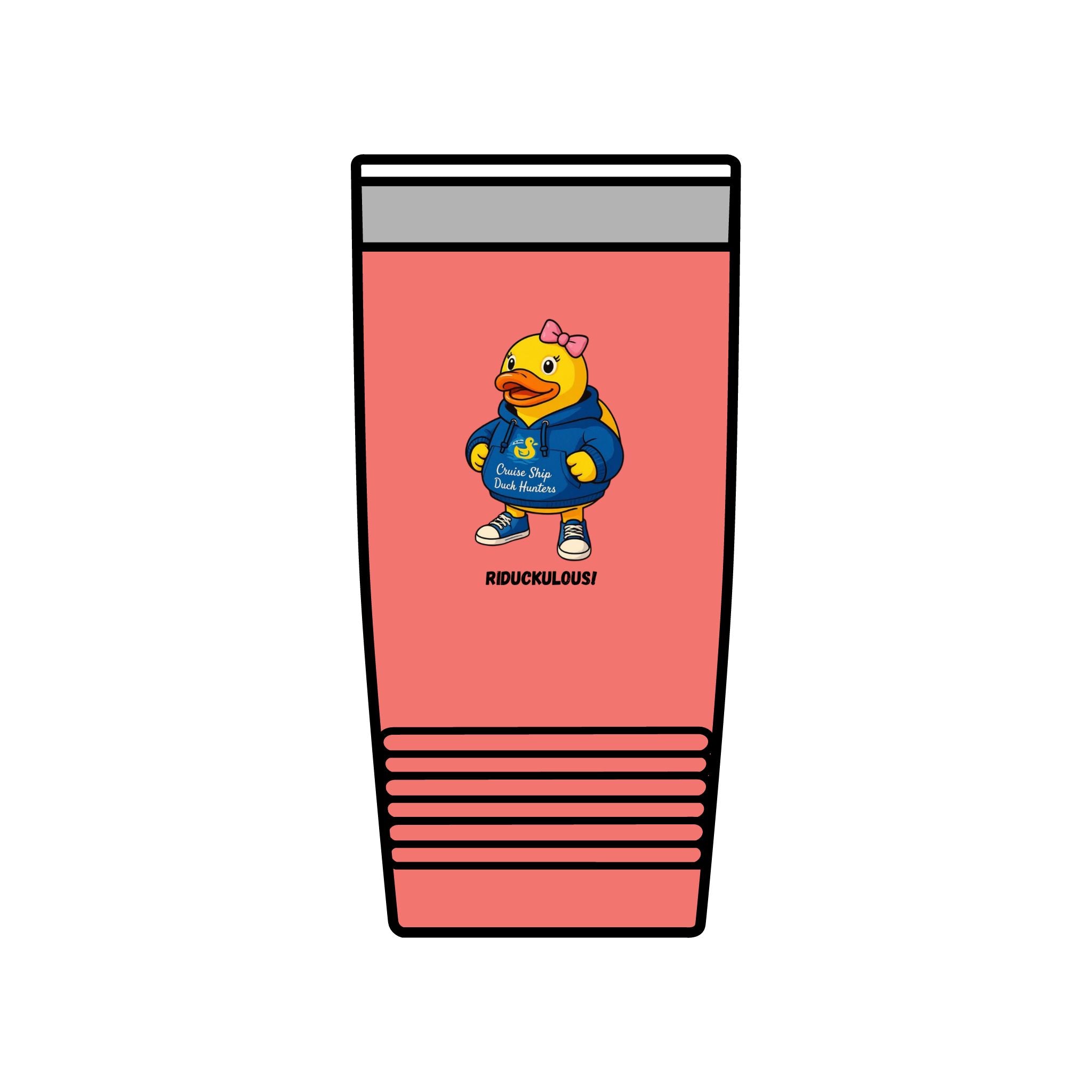20oz Insulated Tumbler — Cute Duck Mascot Design ("Ridiculously")