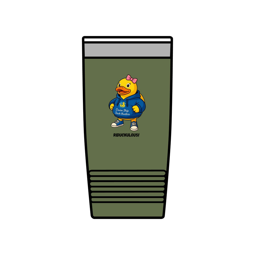 20oz Insulated Tumbler — Cute Duck Mascot Design ("Ridiculously")