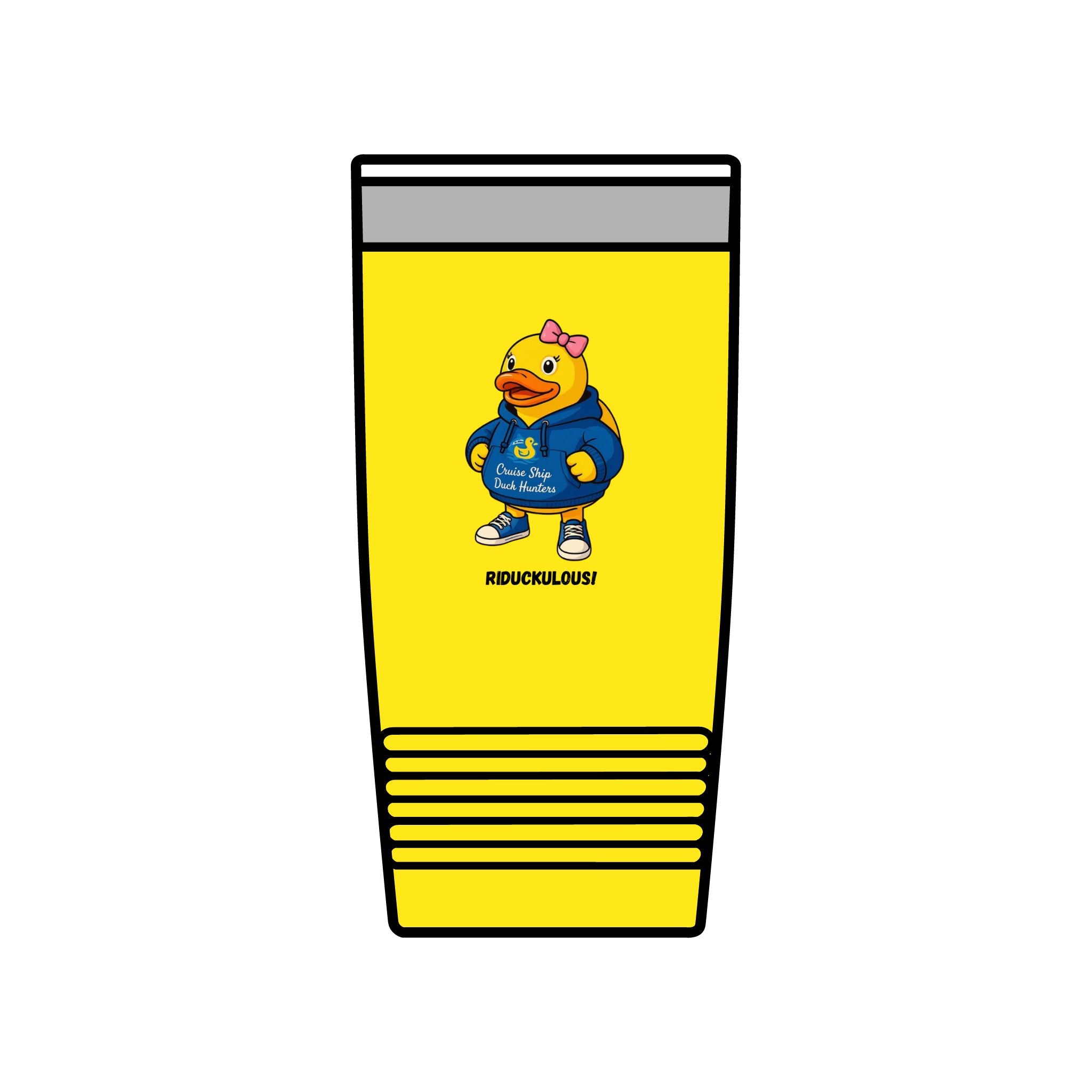 20oz Insulated Tumbler — Cute Duck Mascot Design ("Ridiculously")