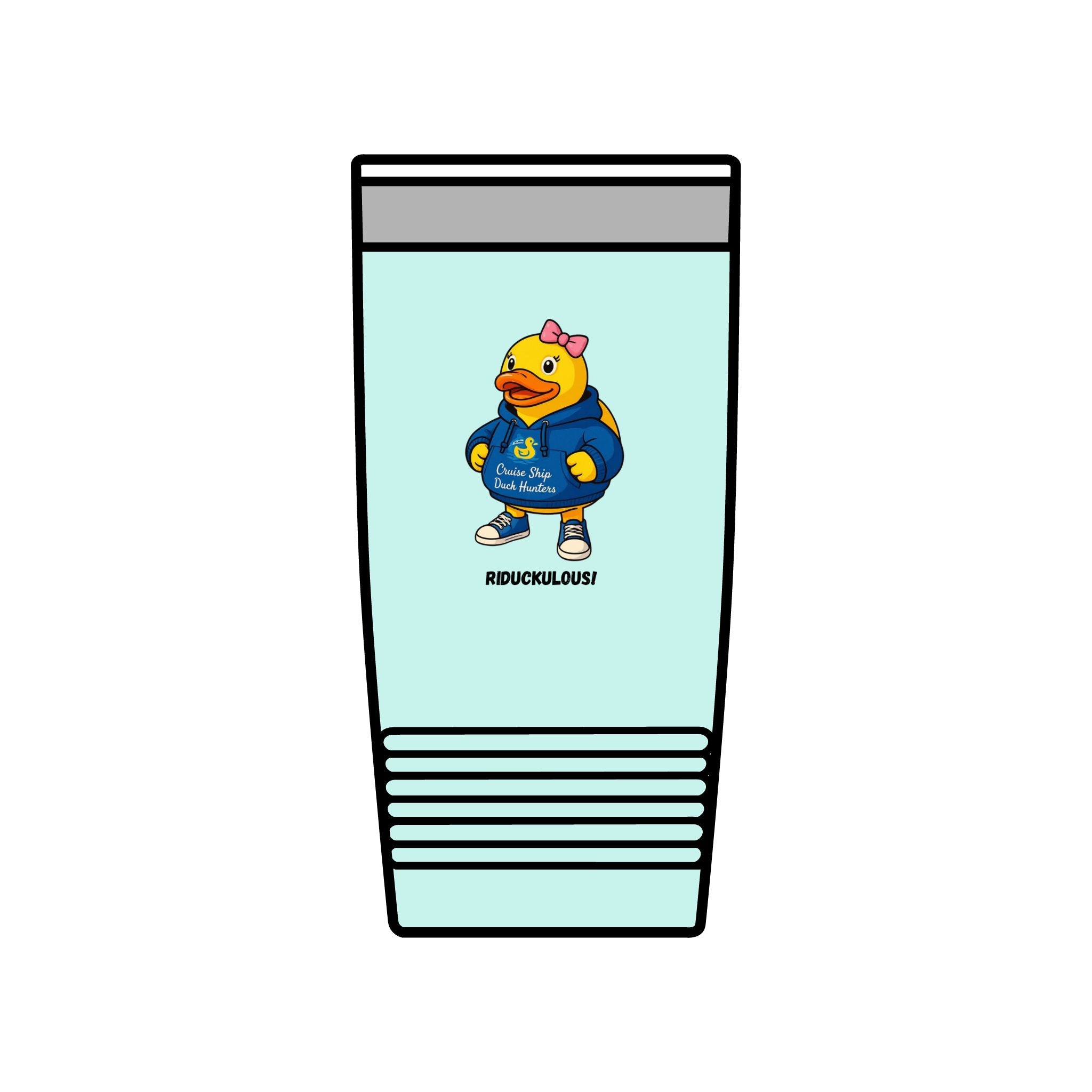20oz Insulated Tumbler — Cute Duck Mascot Design ("Ridiculously")