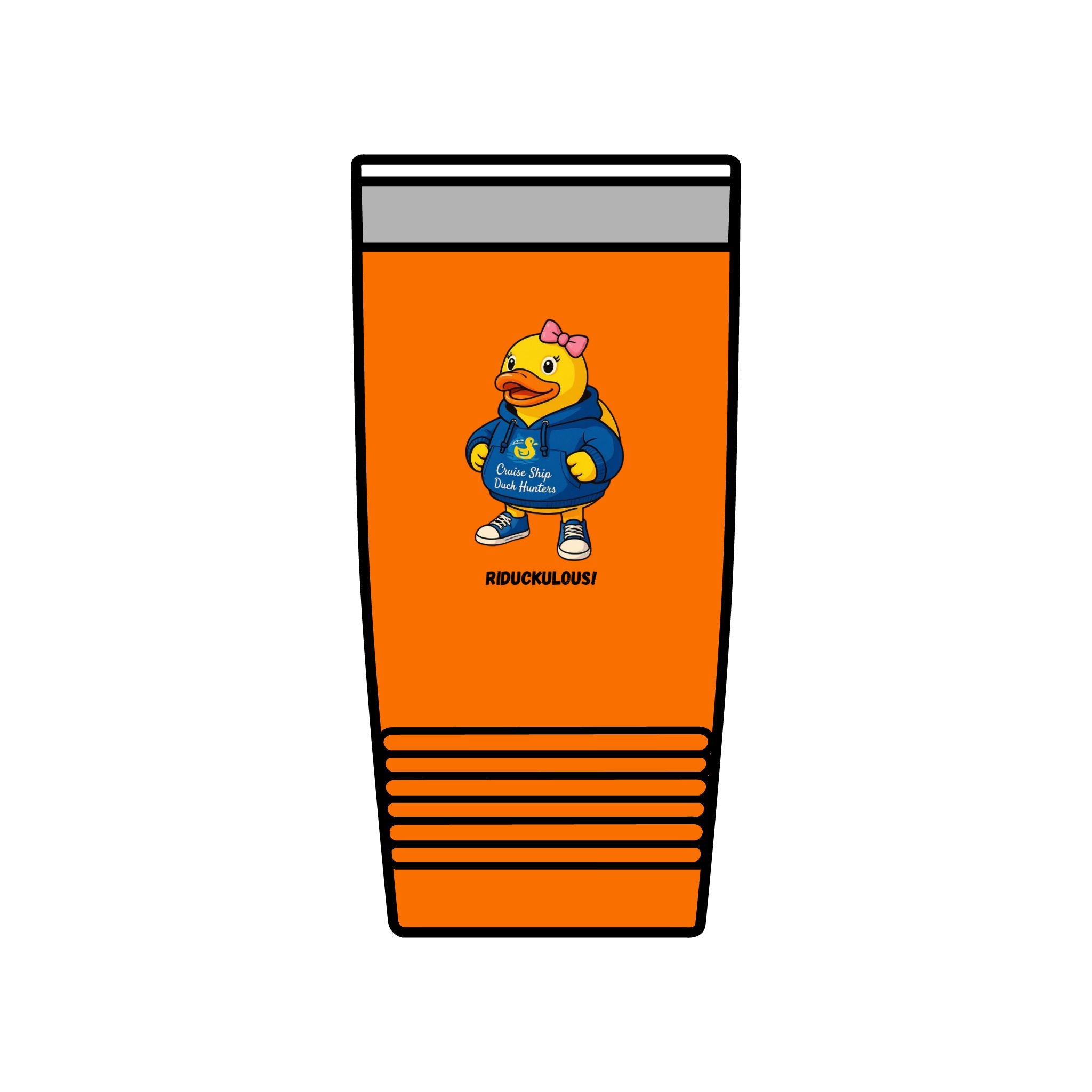 20oz Insulated Tumbler — Cute Duck Mascot Design ("Ridiculously")