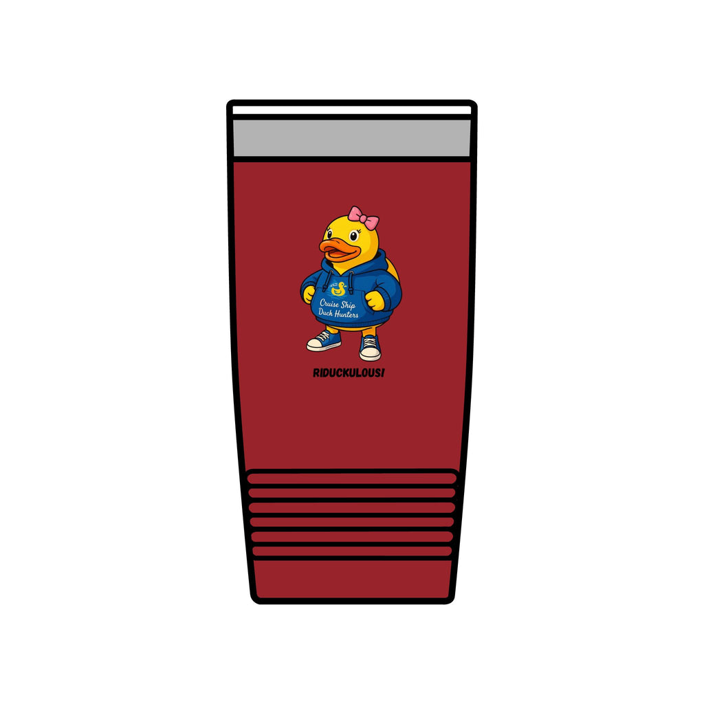 20oz Insulated Tumbler — Cute Duck Mascot Design ("Ridiculously")