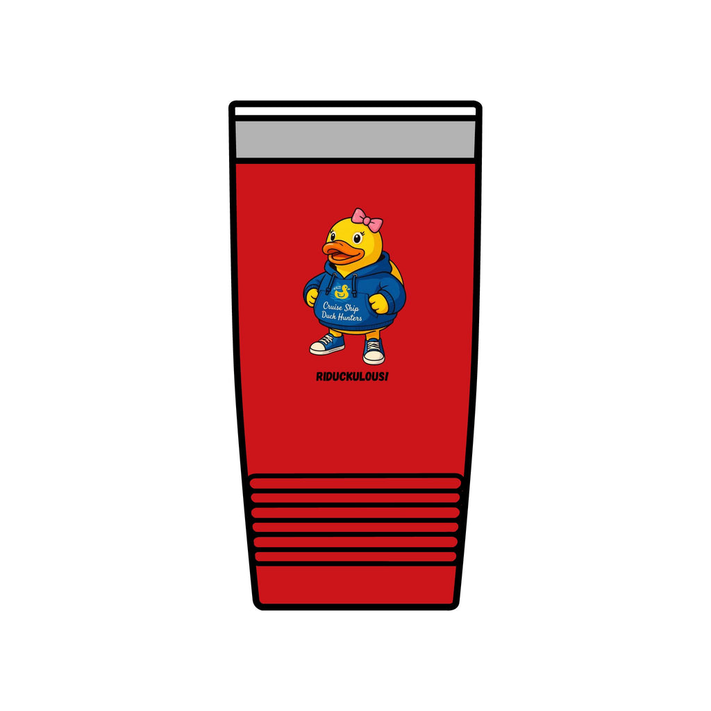20oz Insulated Tumbler — Cute Duck Mascot Design ("Ridiculously")