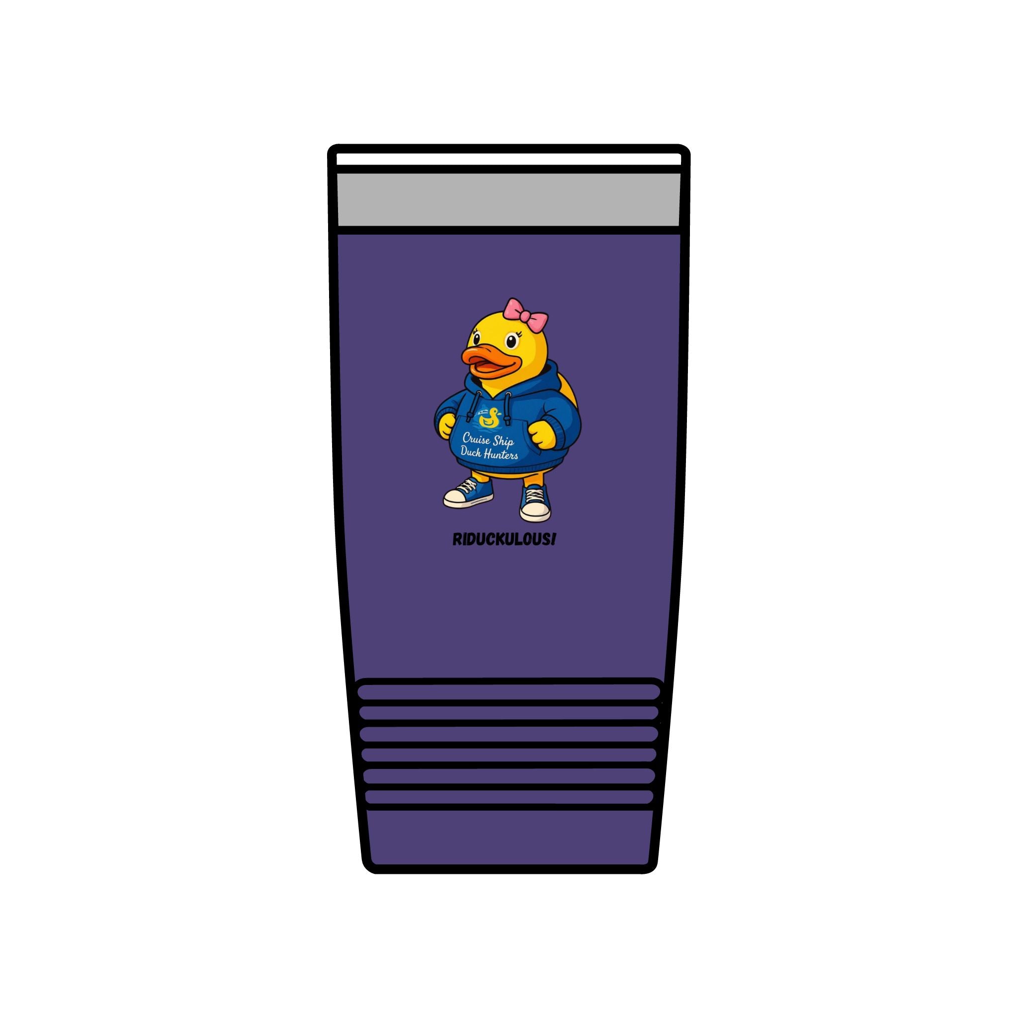 20oz Insulated Tumbler — Cute Duck Mascot Design ("Ridiculously")