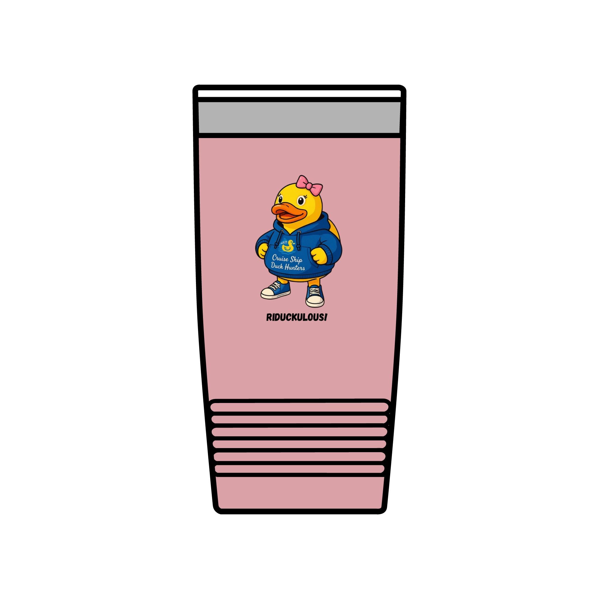 20oz Insulated Tumbler — Cute Duck Mascot Design ("Ridiculously")
